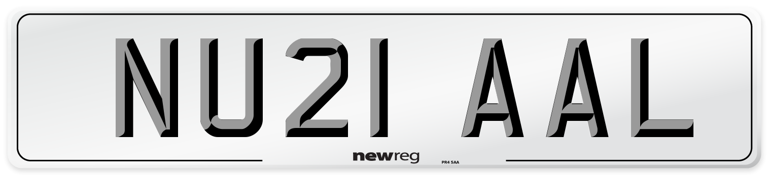 NU21 AAL Number Plate from New Reg